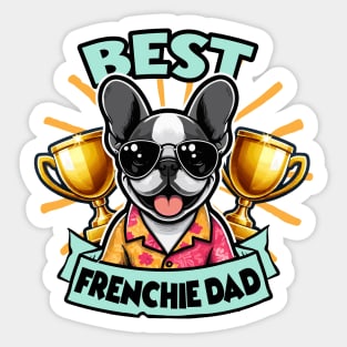 Best Frenchie Dad French Bulldog Summer Dog Dad Sticker